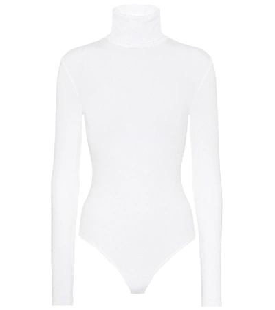 Shop Wolford Colorado Stretch-jersey Bodysuit In White