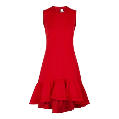 Shop Victoria Victoria Beckham Red Flared-hem Shift Dress
