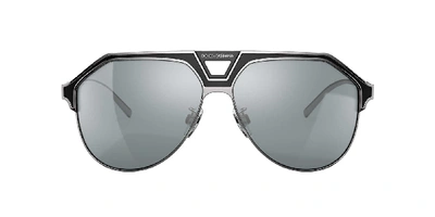 Shop Dolce & Gabbana Dolce&gabbana Man Sunglasses Dg2257 In Light Grey Mirror Black
