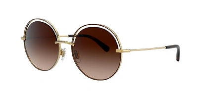 Shop Dolce & Gabbana Dolce&gabbana Woman Sunglasses Dg2262 In Light & Dark Brown Gradient