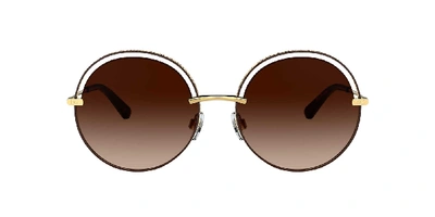 Shop Dolce & Gabbana Dolce&gabbana Woman Sunglasses Dg2262 In Light & Dark Brown Gradient