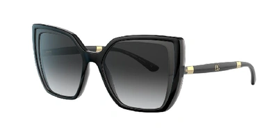 Shop Dolce & Gabbana Dolce&gabbana Woman Sunglasses Dg6138 In Light Grey Gradient Black
