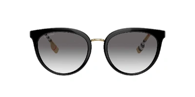 Burberry Womens Black Be4316 Phantos-frame Acetate Sunglasses In Grey Gradient