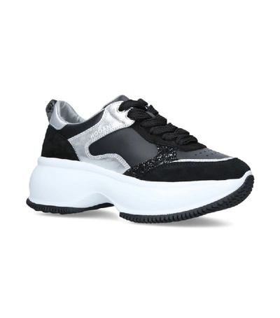 Shop Hogan H435 New Iconic Leather Sneakers