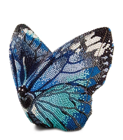 Shop Judith Leiber Butterfly Mila Clutch Bag In Blue