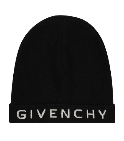 Shop Givenchy Logo Reversible Beanie Hat