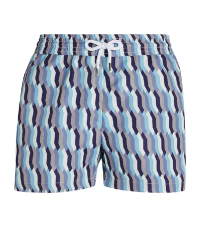 Shop Frescobol Carioca Mosaic Print Swim Shorts