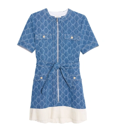 Shop Sandro Jacquard Denim Dress