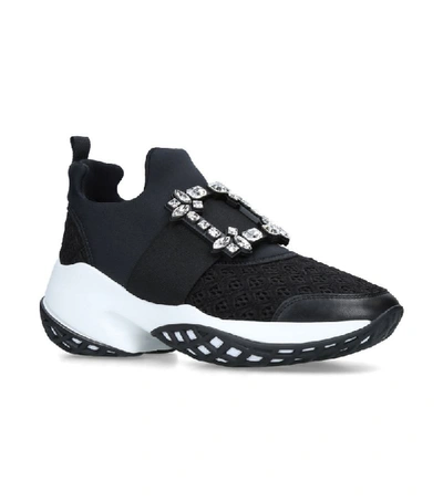 Shop Roger Vivier Viv' Run Sneakers In Black