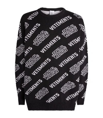 Shop Vetements X Star Wars Logo Sweater