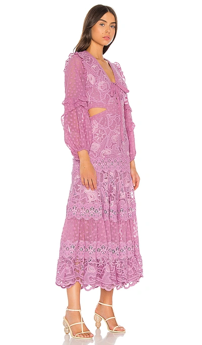 Shop Alexis Zendaya Dress In Lilac Macrame