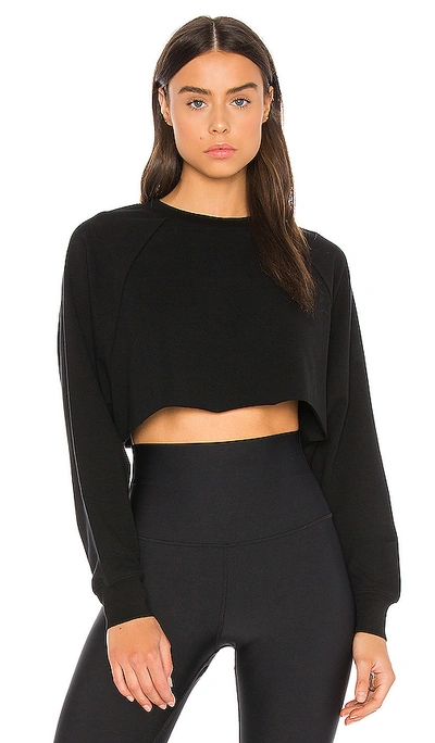 Shop Alo Yoga Double Take Pullover In Black