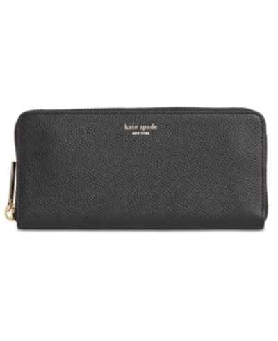Shop Kate Spade New York Margaux Slim Continental Wallet In Black/gold