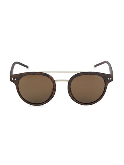 Shop Polaroid Women's 49mm Aviator Sunglasses In Brown