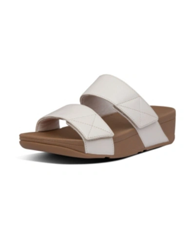 Shop Fitflop Women's Mina Leather Slides Sandal Women's Shoes In Stone