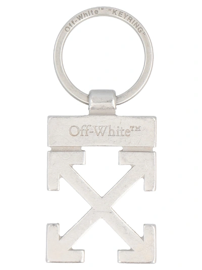 Shop Off-white Arrows Keyring In Silver