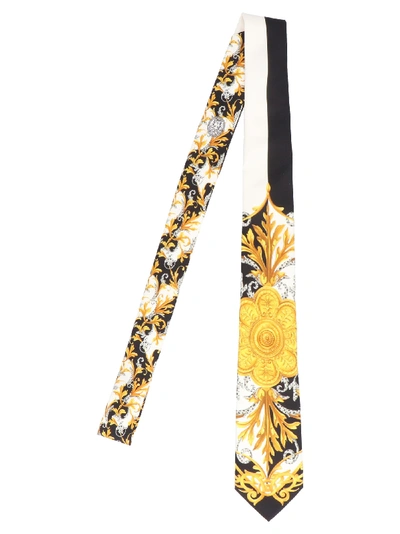 Shop Versace Barocco Tie In Multicolor