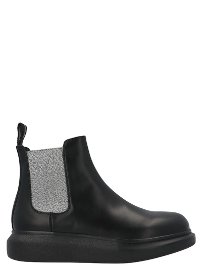 Shop Alexander Mcqueen Hybrid Chelsea Boots In Black