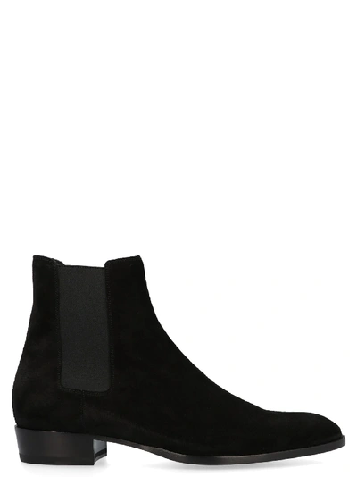 Shop Saint Laurent Wyatt Shoes In Black