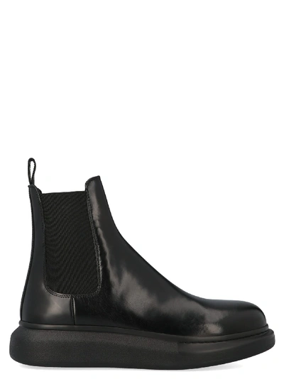 Shop Alexander Mcqueen Platform Ankle Boots In Black