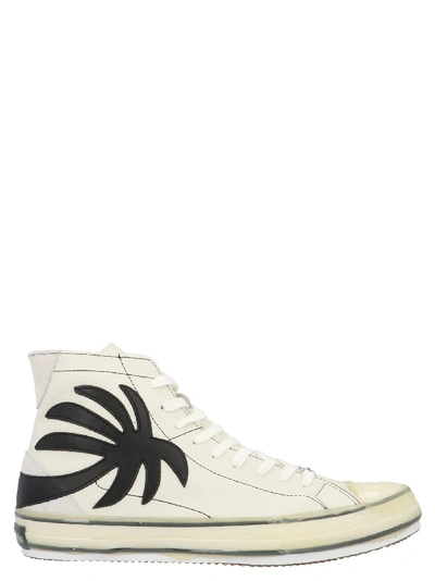 Shop Palm Angels 'vulc Palm' Sneakers In Black&white 