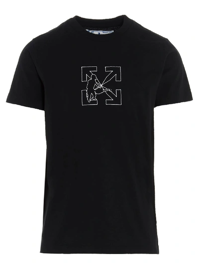 Shop Off-white Chain Worker T-shirt In Black & White