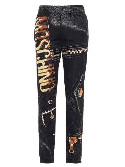 Shop Moschino Biker Pants In Multicolor