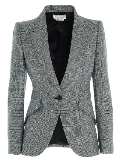 Shop Alexander Mcqueen Blazer In Grey