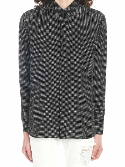 Shop Saint Laurent Shirt In Nero Bianco