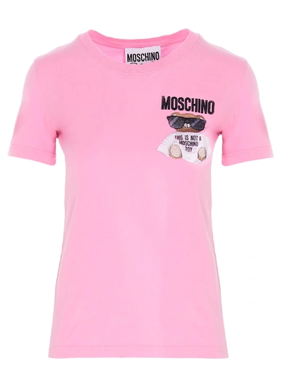 Shop Moschino Teddy T-shirt In Pink