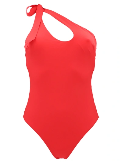 Shop Zimmermann Empire Teardrop Swimsuits In Red