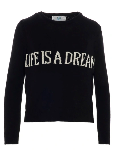 Shop Alberta Ferretti Life Is Dream Sweater In Black