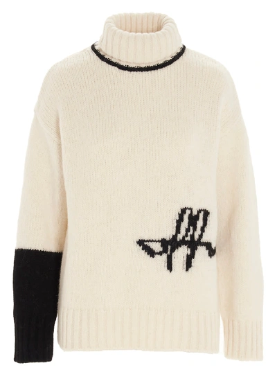 Shop Off-white Sweater In Black & White