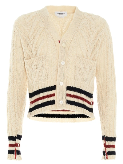 Shop Thom Browne Cardigan In Multicolor