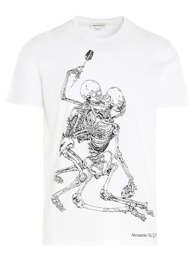Shop Alexander Mcqueen Skeleton T-shirt In Black & White