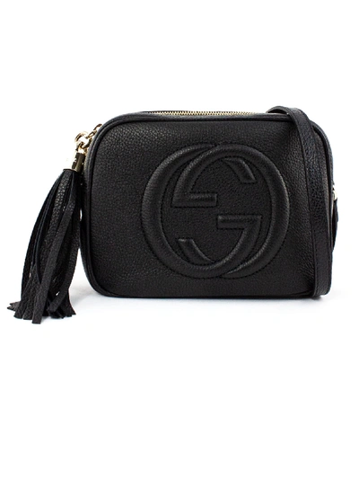 Shop Gucci Soho Black Leather Disco Bag In Nero