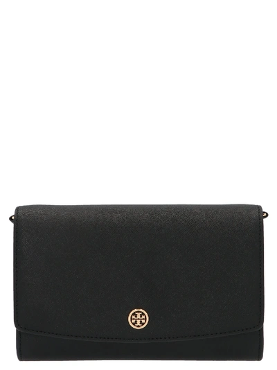Shop Tory Burch Robinson Chain Wallet Shoes In Black