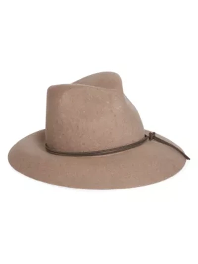 Shop Isabel Marant Women's Kinly Wool Felt Fedora In Taupe