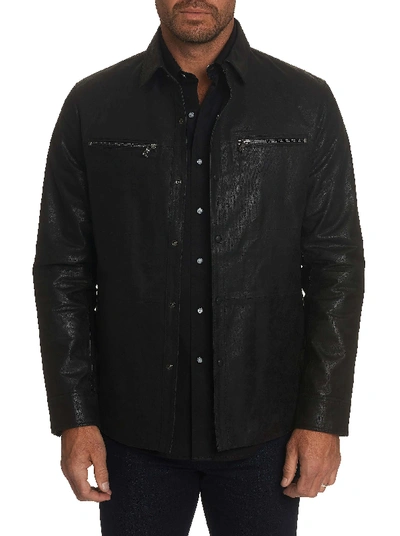 Shop Robert Graham Kevlar Leather Jacket In Black
