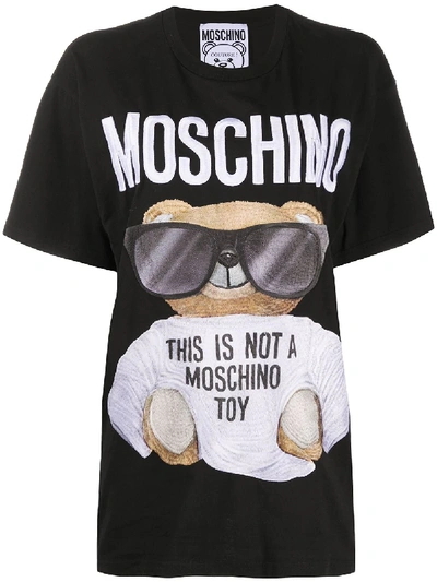 Shop Moschino Teddy Bear-print T-shirt In Black