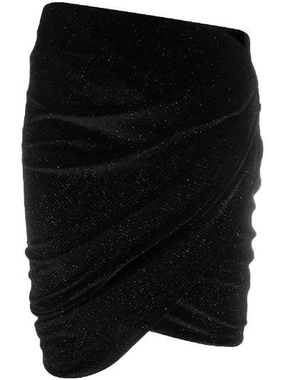 Shop Alexandre Vauthier Velvet Mini Skirt In Black