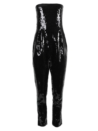 Shop Saint Laurent Black Sequined Jumpsuit