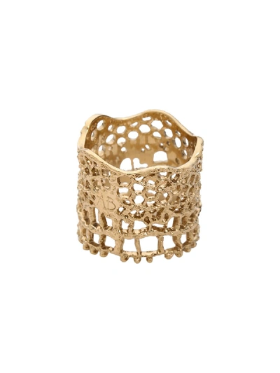 Shop Aurelie Bidermann Lace Bague Gold Ring