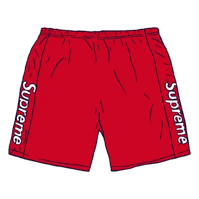 Pre-owned Supreme Mesh Panel Water Short Red | ModeSens