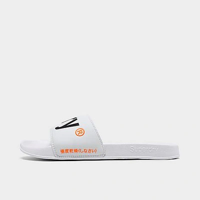 Shop Superdry Men's Classic Pool Slide Sandals In White