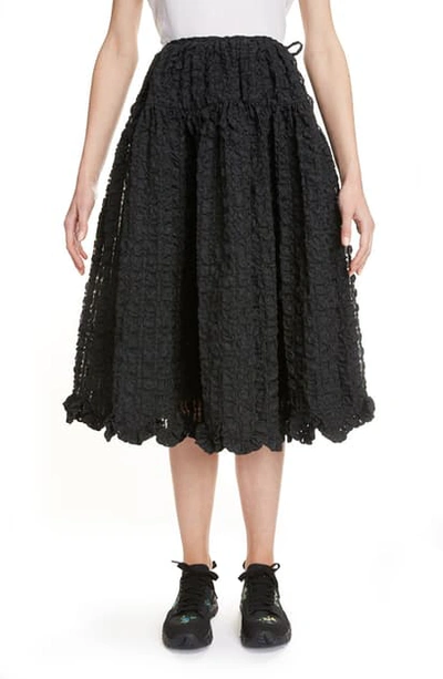 Shop Cecilie Bahnsen Kasumi Seersucker Skirt In Black