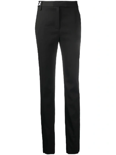 Shop Just Cavalli High-waisted Tailored Trousers In Black