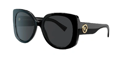 Shop Versace Woman Sunglasses Ve4387 In Dark Grey