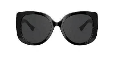 Shop Versace Woman Sunglasses Ve4387 In Dark Grey