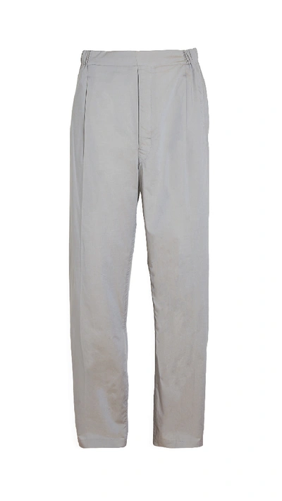 Shop Lemaire Pleated Drawstring Pants In Grey